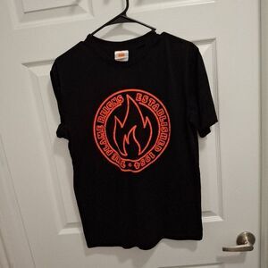 BURGER KING Medium Black Red Short Sleeve Crew Neck Graphic Casual T-Shirt